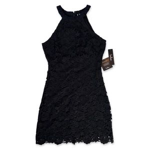 NWT Lulu’s Love Poem Black Lace Mini Dress